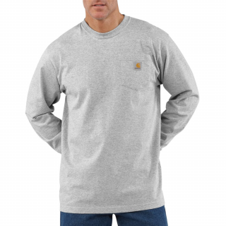Carhartt Dearborn Long Sleeve T-Shirt - Heather Gray